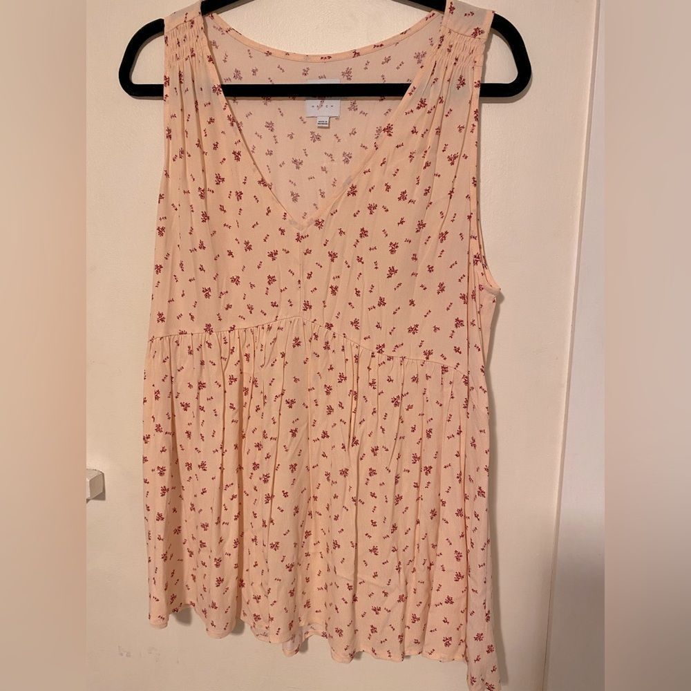 V Neck Babydoll tank top floral